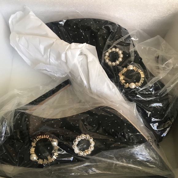 Jimmy Choo Larissa 100 Glitter Spotted Shoes - Picture 3 of 6